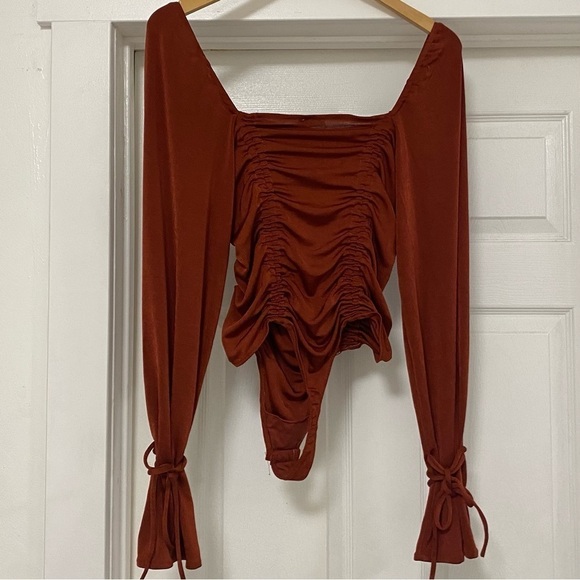 Free People Meant To Be Ruched Square Neck Bodysuit - Picture 6 of 8